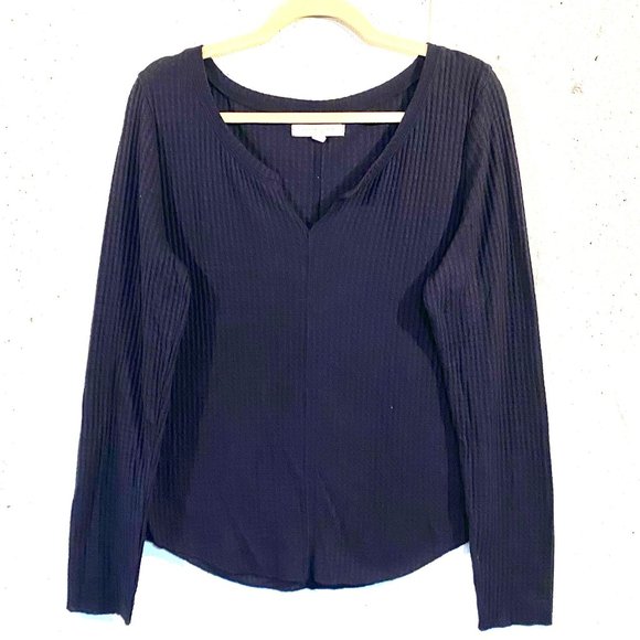 Aéropostale, EUC, Navy Blue, Long Sleeve, Henley, V Neck, Super Soft, Size XL - Picture 1 of 9